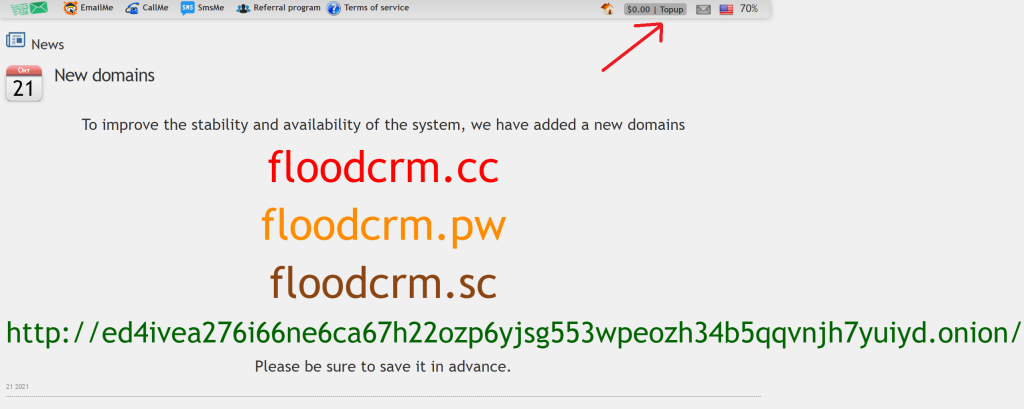 FloodCRM Topup