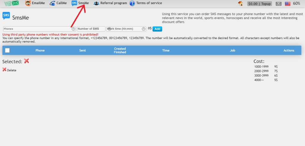 FloodCRM SmsMe